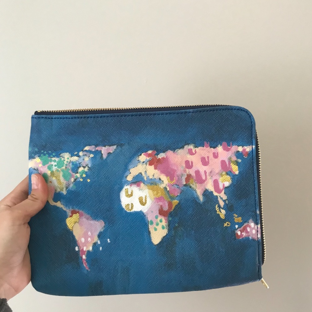 Anthropologie Map Maker Clutch by Nikki Cade